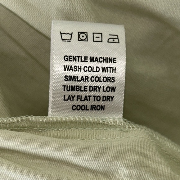 S’EDGE Erin Pastel Green Puff Sleeve Ruffle Mini Dress in Sea Glass - S - Picture 15 of 16